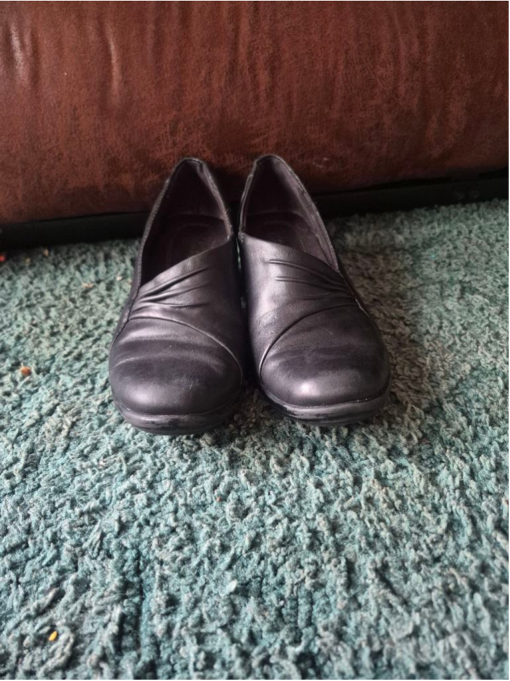 Clarks Women's Black Leather Shoes Ankle Booties Clogs 6M - Picture 6 of 16